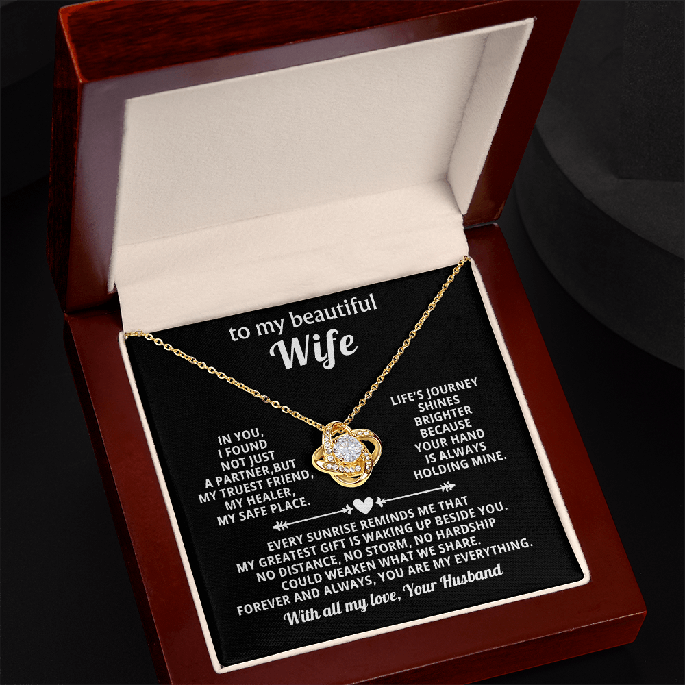 To My Wife - You Are My Everything - Love Knot Necklace