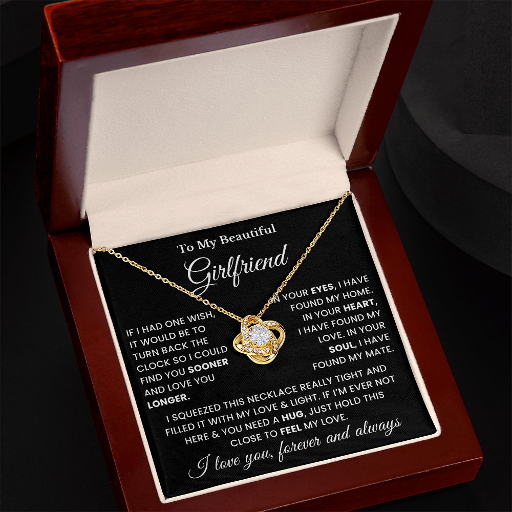 Girlfriend Necklace From Boyfriend, Romantic Surprise Gifts - Love Knot Necklace