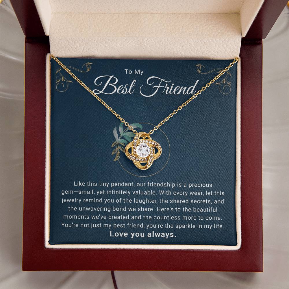 Best Friend Gift Necklace - Love Knot Jewelry for BFFs - A Meaningful Token of Friendship to Cherish Special Moments Together