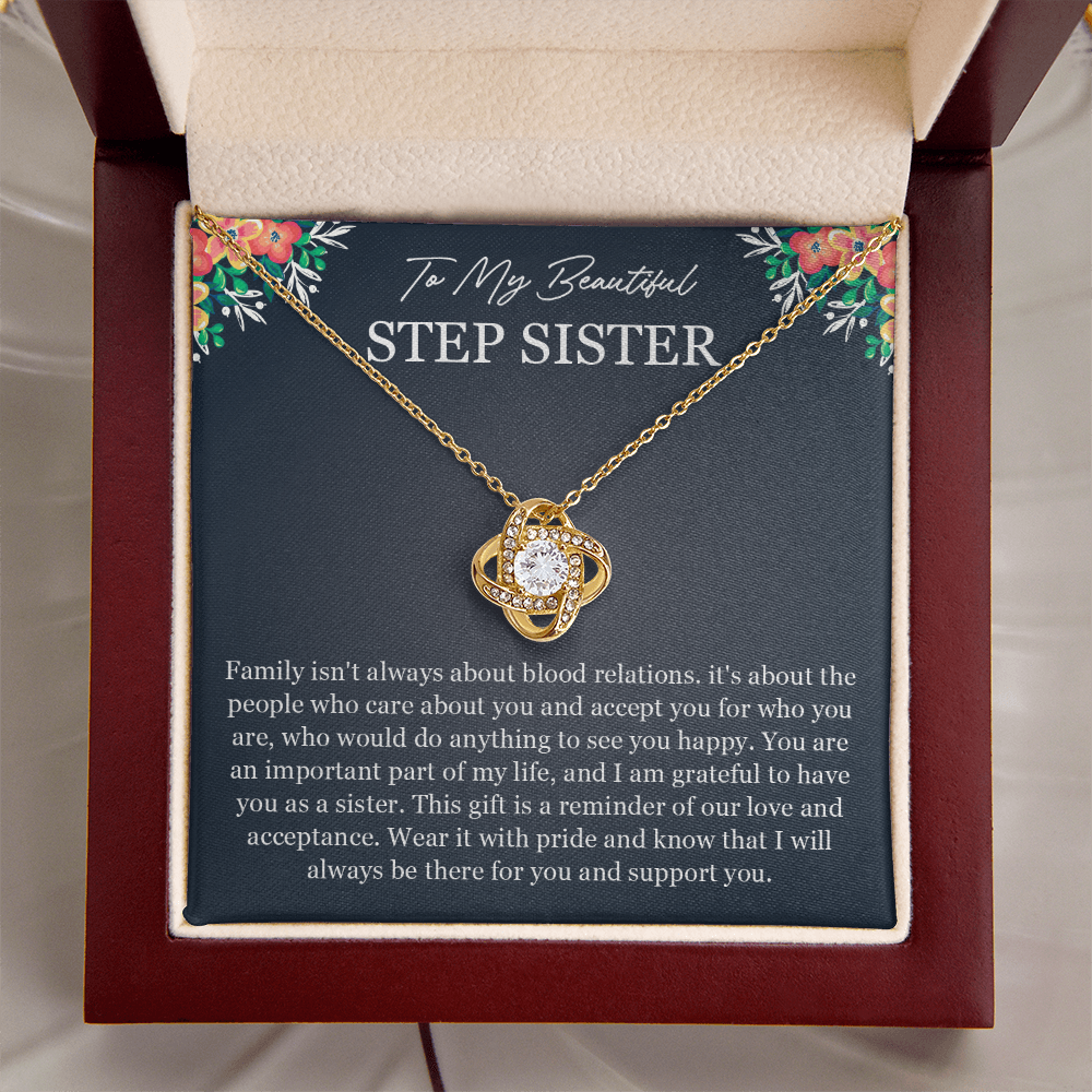 To My Beautiful Stepsister - You Are an Important Part of My Life - Love Knot Necklace