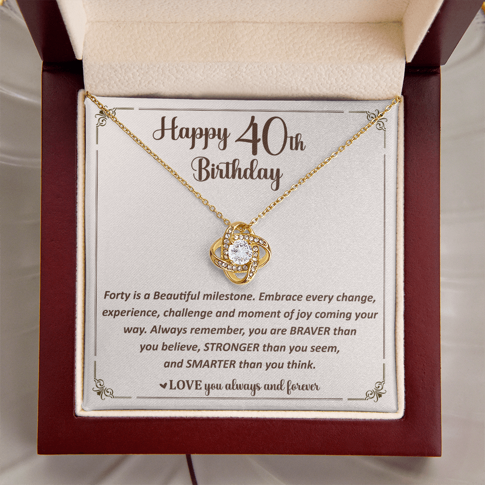 40th Birthday Gift for Her, Necklace for Four Amazing Decades