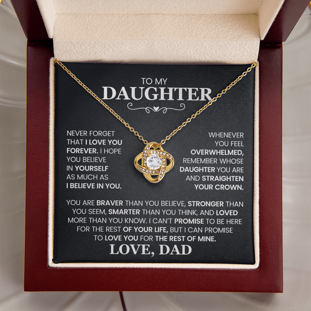 To My Daughter - Hold This Necklace Close to Feel My Love