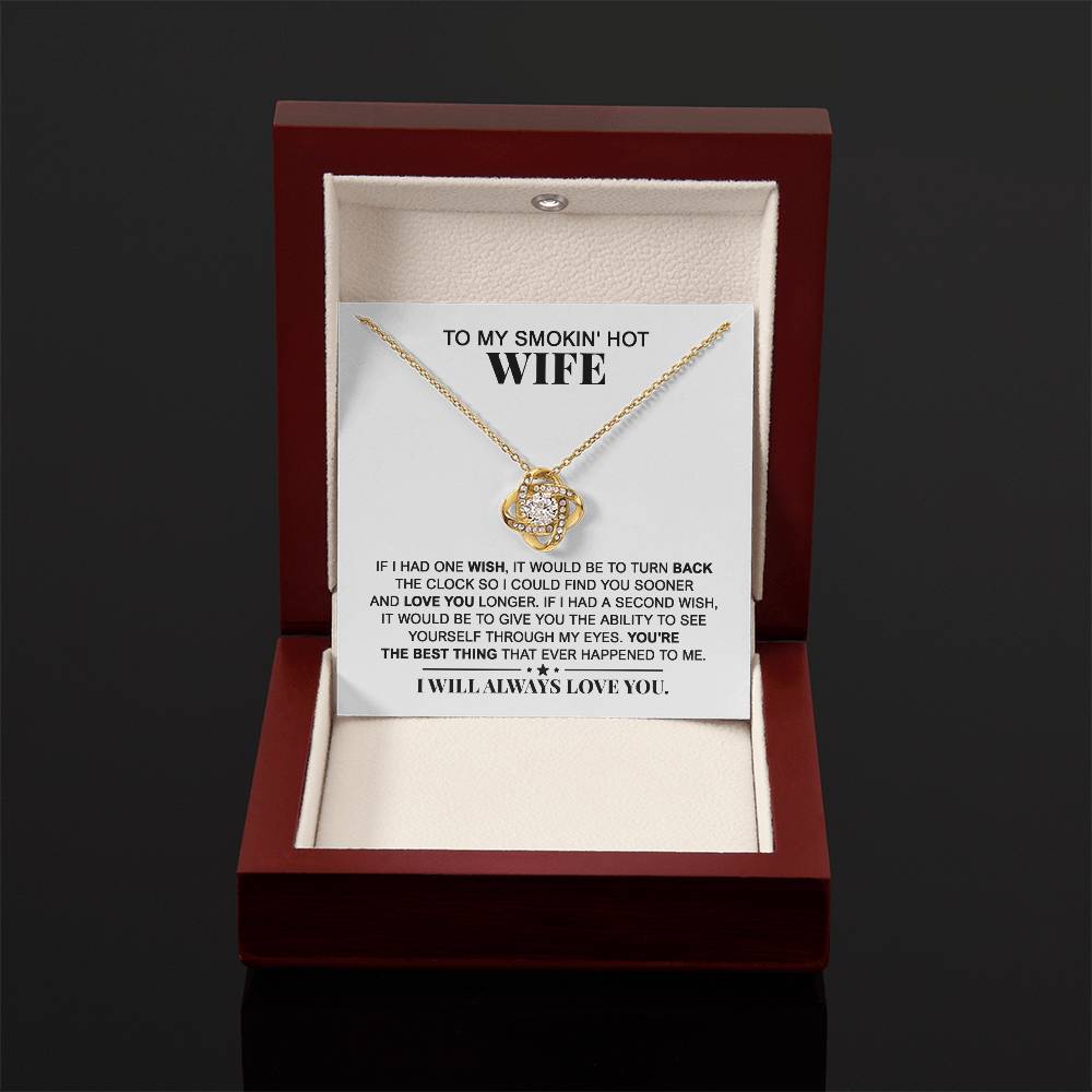 Love Knot Necklace for my wife| Gift for anniversary with luxury box