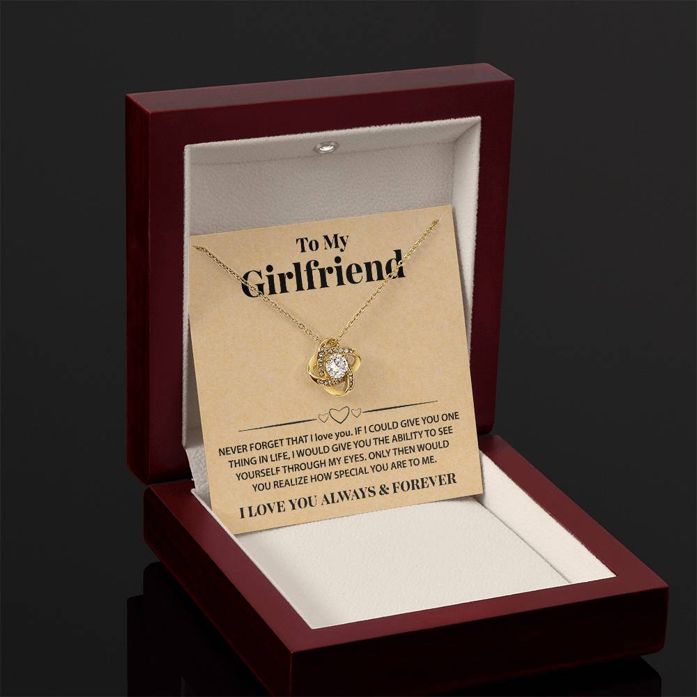To My Girlfriend Forever Love Necklace, Best Jewelry Gift for Women