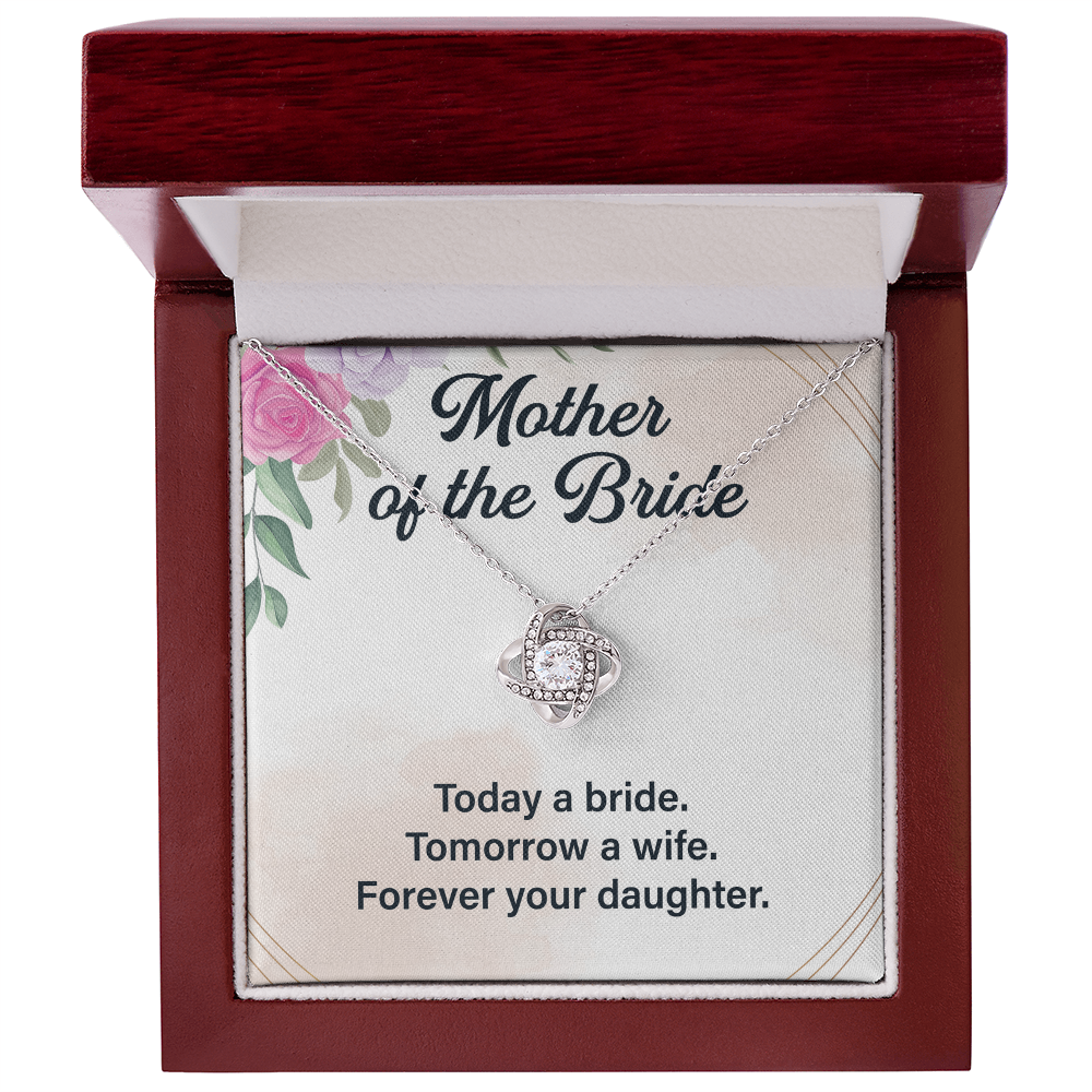Gifts for Mother of the Bride - Love Knot Necklace, Elegant Wedding Jewelry, Gifts for mother