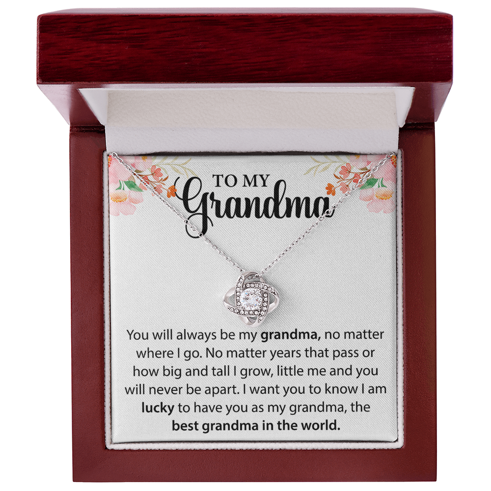 To My Grandma – Love Knot Necklace, Thoughtful Gift for a Cherished Grandmother