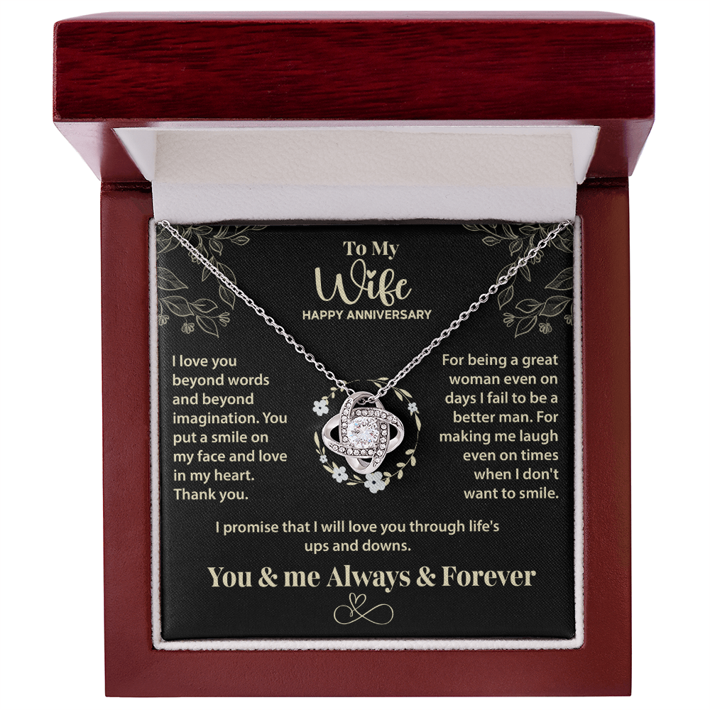 Love Knot Necklace for Wife – Timeless Jewelry Keepsake, A Symbol of Everlasting Love from Husband