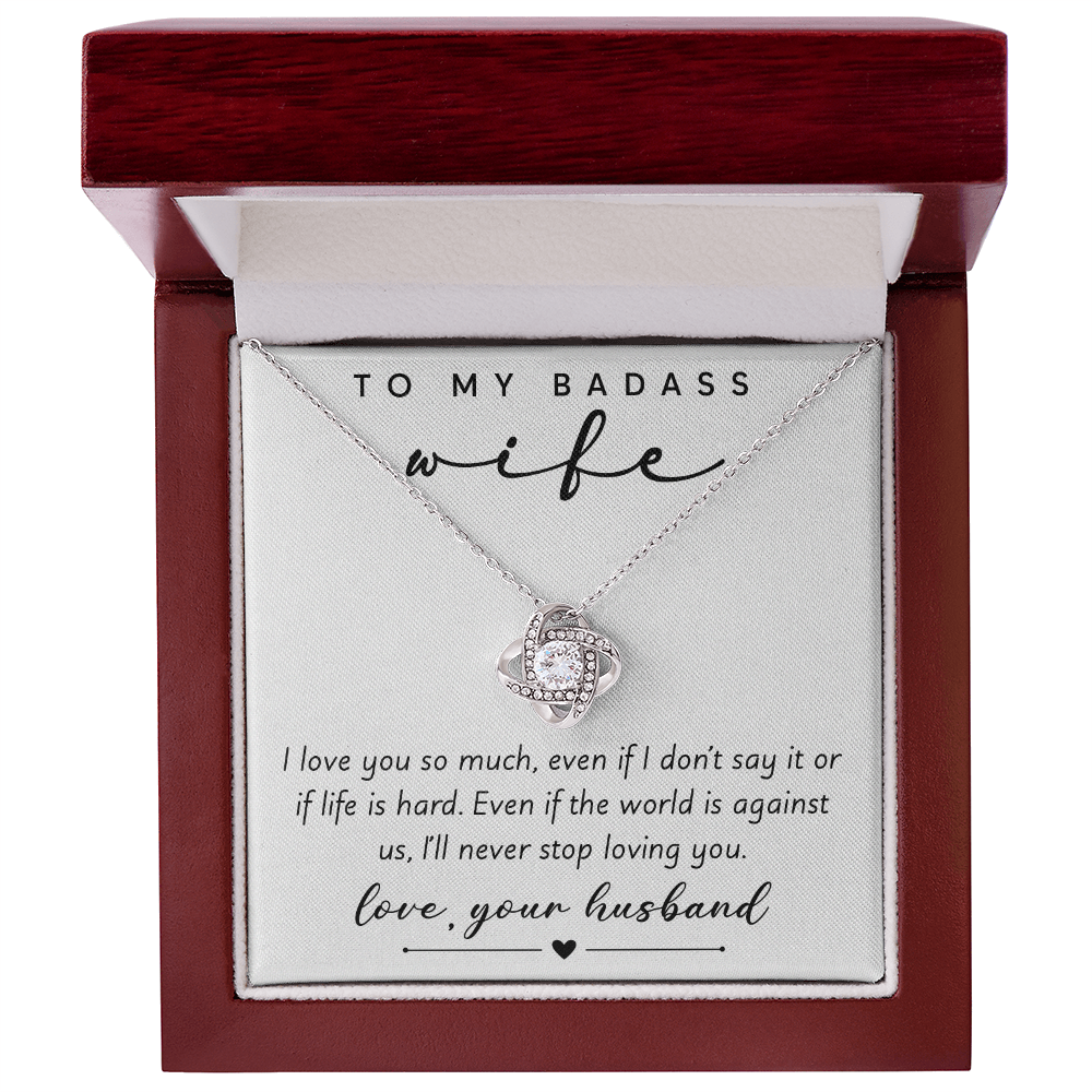 To My Precious Wife –  You Are My Happiness, My Strength – Gift Necklace for Her