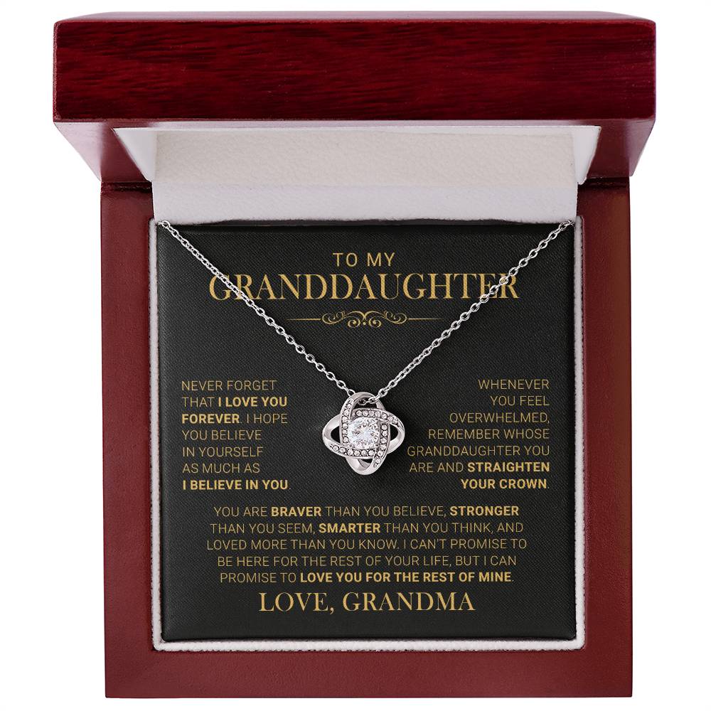 Beautiful Gift for Granddaughter From Grandpa "Never Forget That I Love You" Necklace