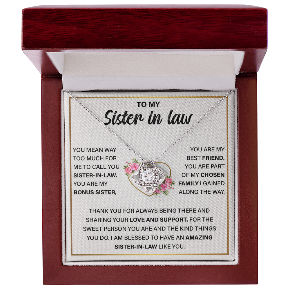 To My Sister-in-law - You Are My Best Friend - Love Knot Necklace