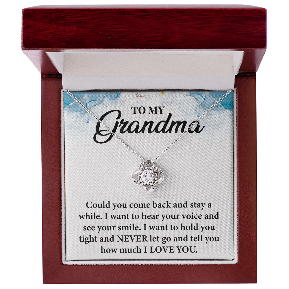 To My Grandma Love Knot Necklace, Gifts for Grandma, Best Gifts for Grandma, Xmas Gift for Grandma