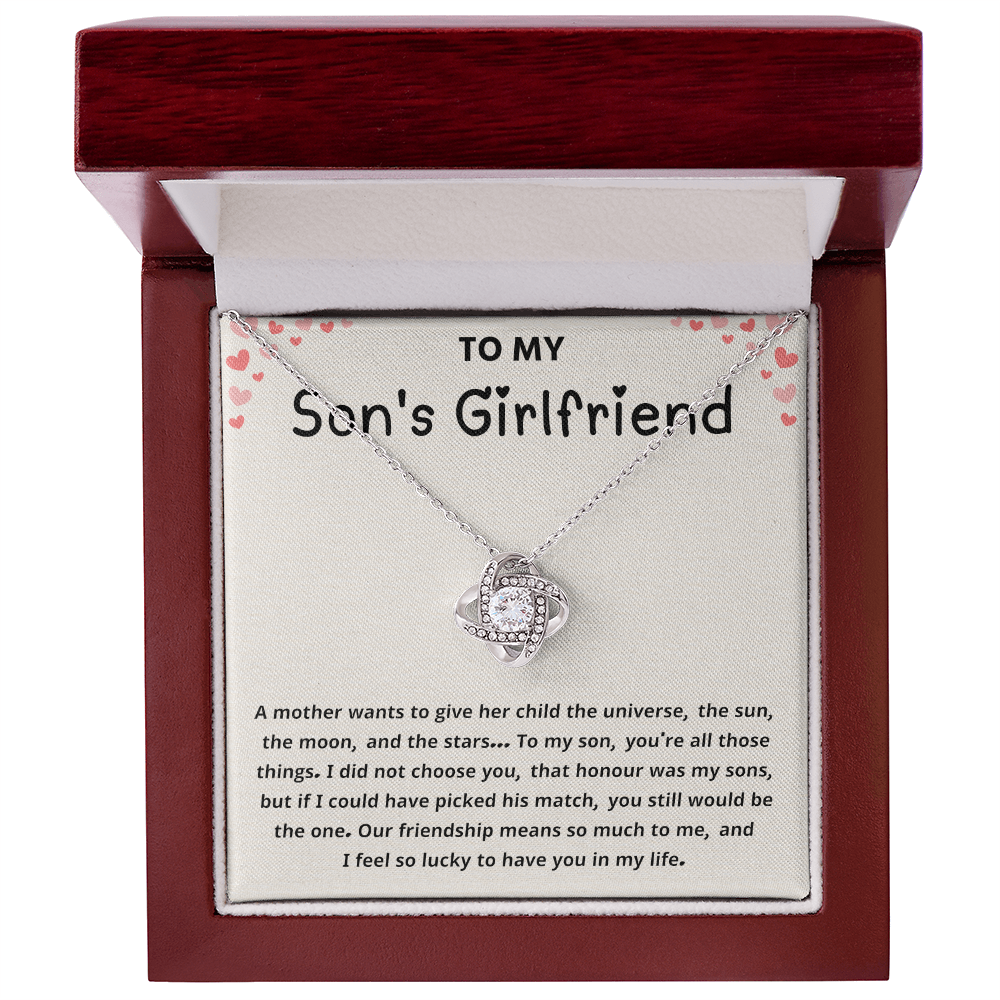 To My Son's Girlfriend Gift From Mom - Necklace for Birthday, Mother's Day