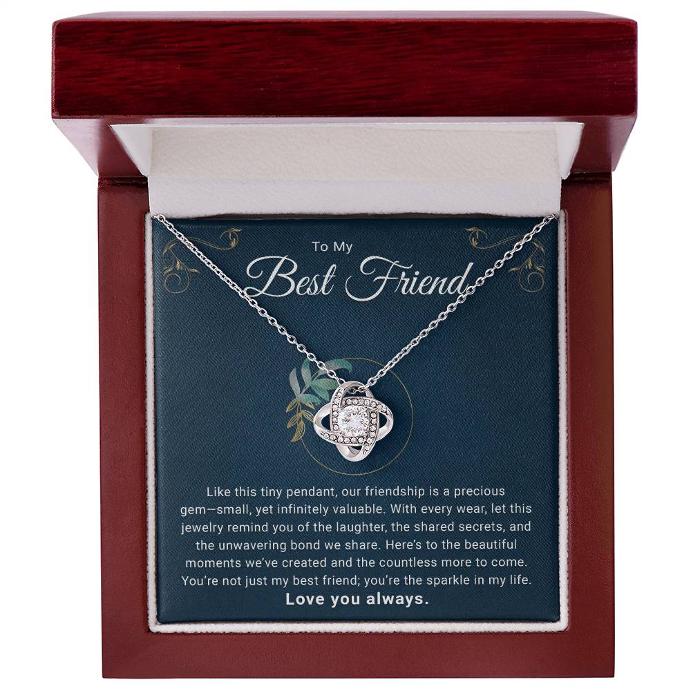 Best Friend Gift Necklace - Love Knot Jewelry for BFFs - A Meaningful Token of Friendship to Cherish Special Moments Together