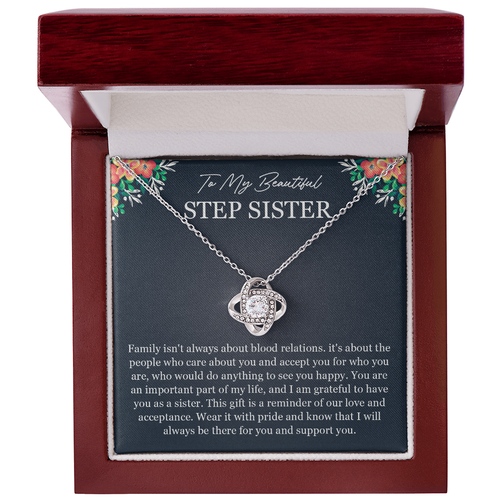 To My Beautiful Stepsister - You Are an Important Part of My Life - Love Knot Necklace