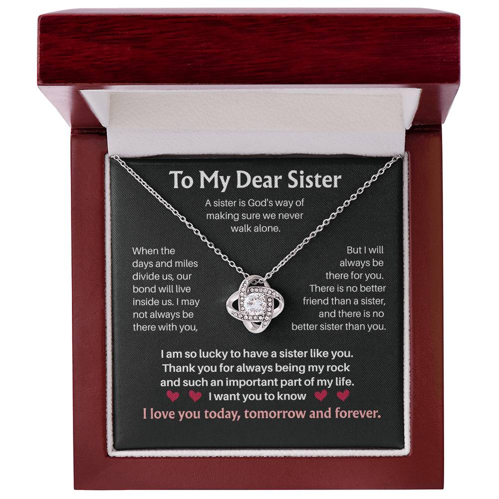 Women's Day Sister Necklace, Best Friend Gift From Brother & Sis