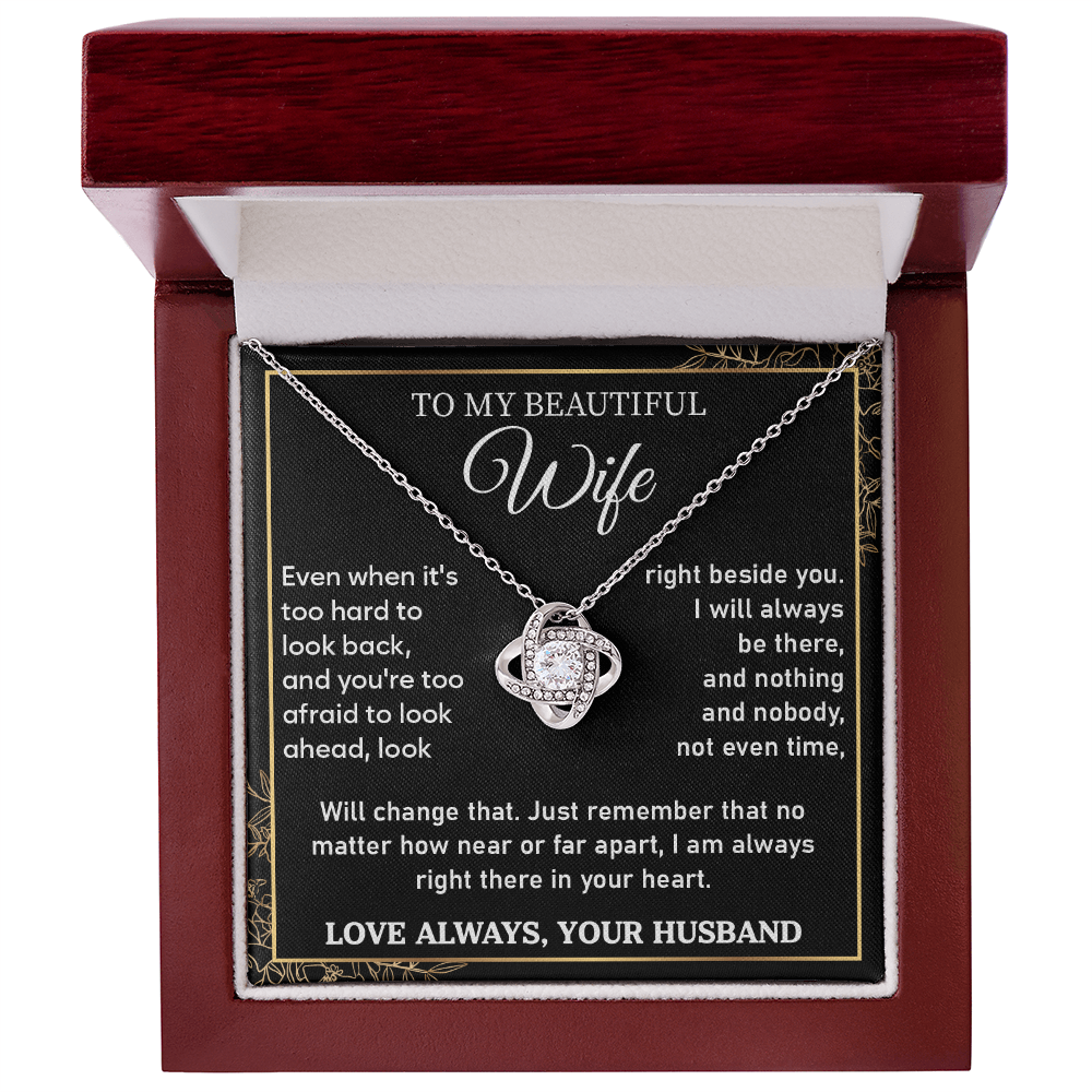 Best Present for Wife - The Day I Met You, My Life Changed - Love Knot Necklace