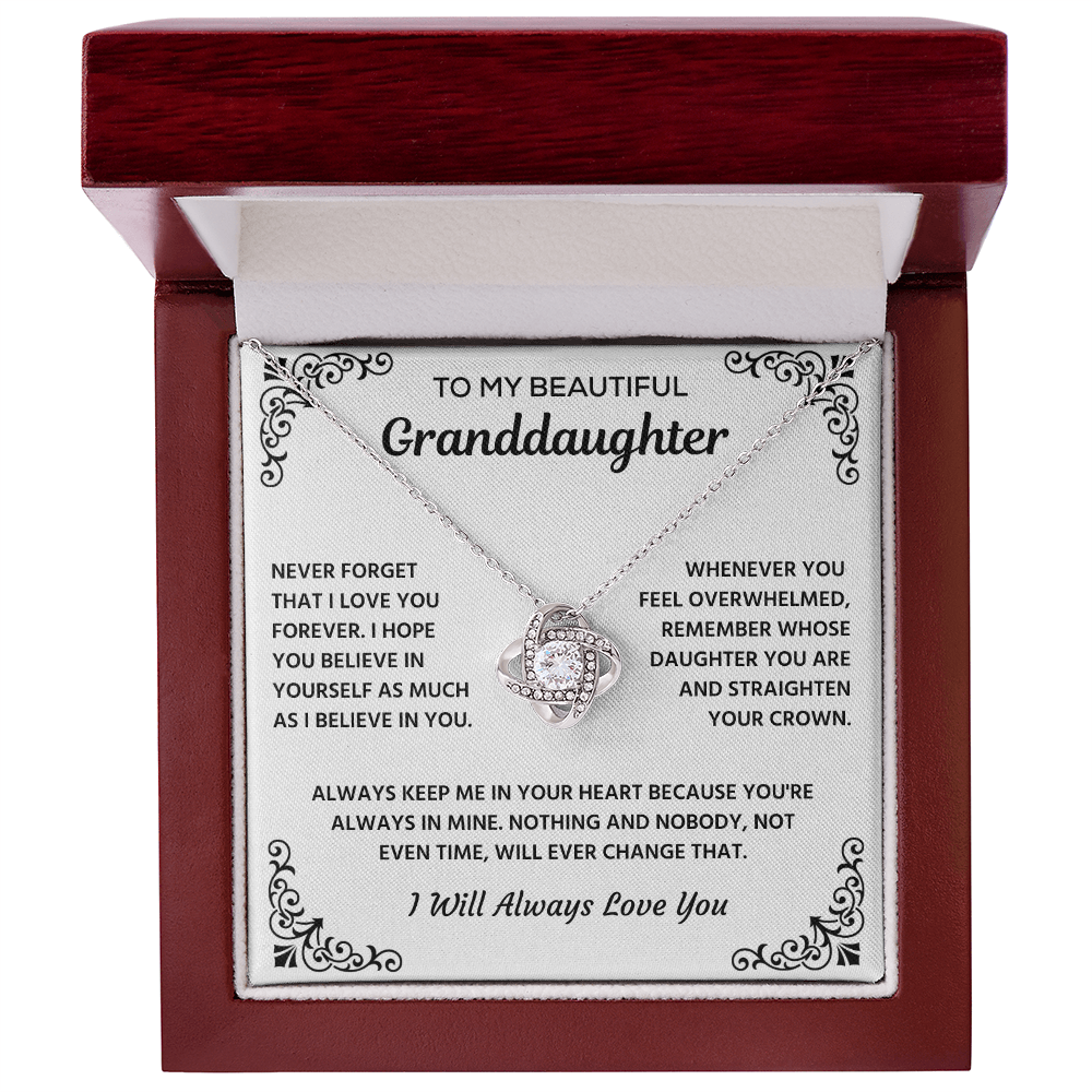To My Granddaughter - I Will Forever Love You - Necklace