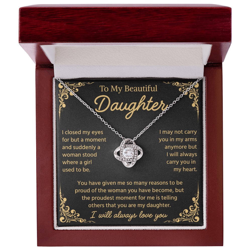 To My Amazing Daughter | I Am Always Right Here in Your Heart | Necklace