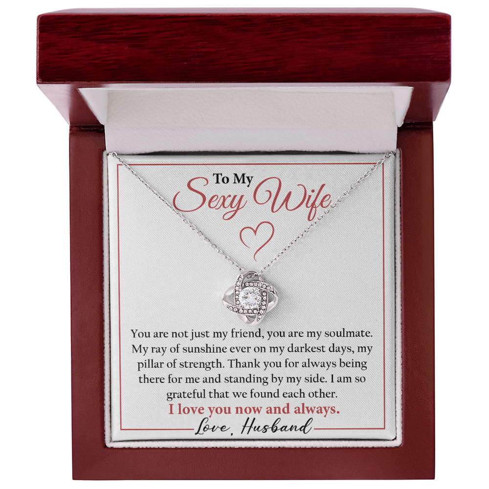 Jewelry to My Wife, the Best Gifts for Wife - Love Knot Necklace