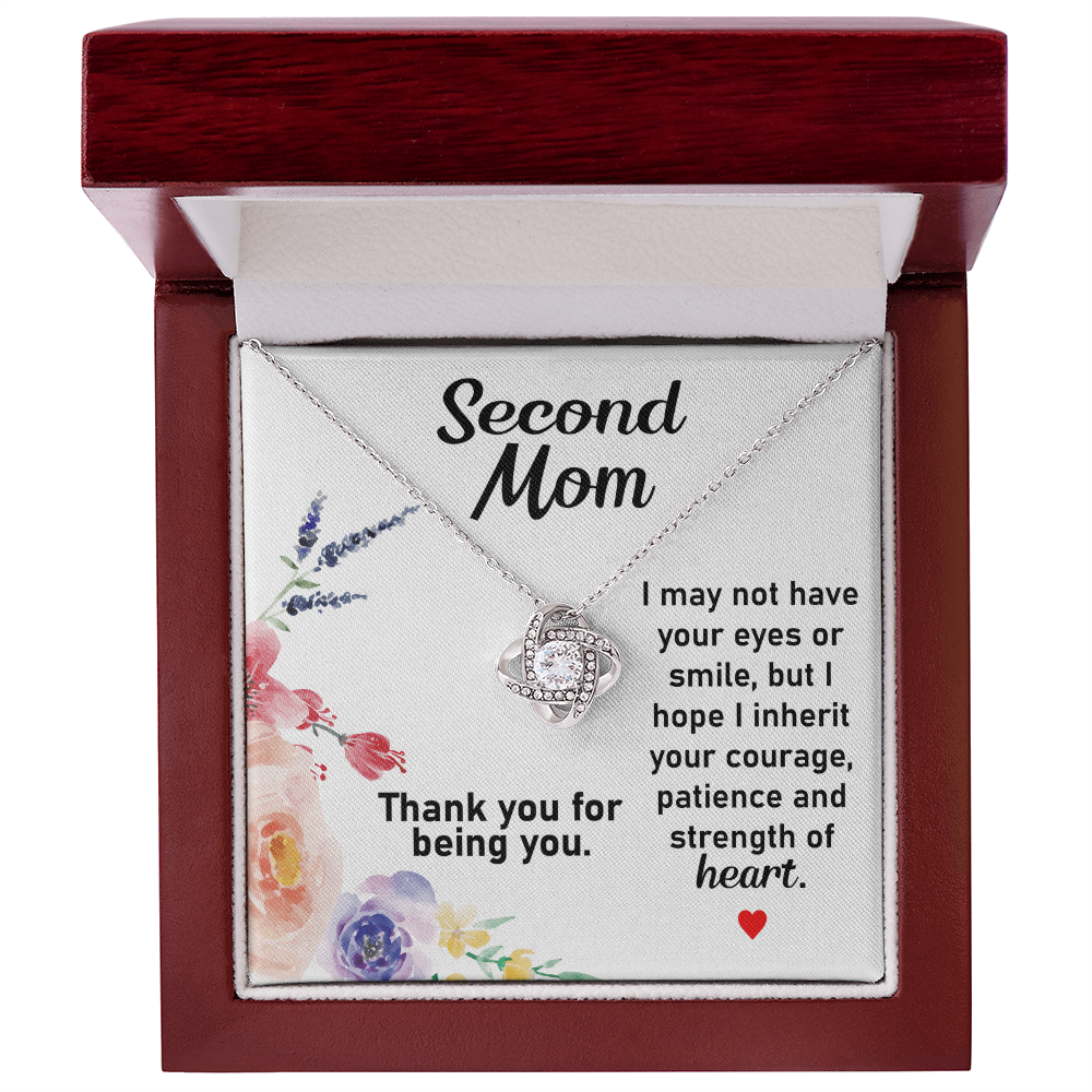 Second Mom Love Knot Necklace – A Meaningful Jewelry Gift for Bonus Moms