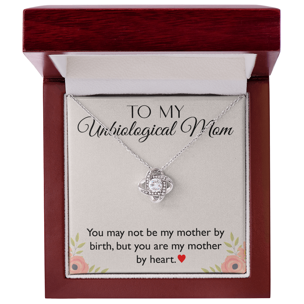 To My Unbiological Mom – Love Knot Necklace Gift for a Cherished Bonus Mom