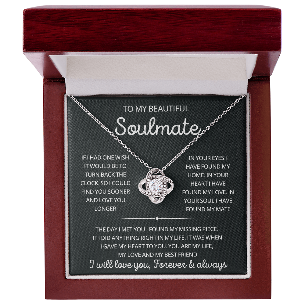 To My Beautiful Soulmate Necklace for Women, Necklace for Wife From Husband