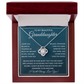 To My Granddaughter - Always Be Brave and Be Strong - Love Knot Necklace
