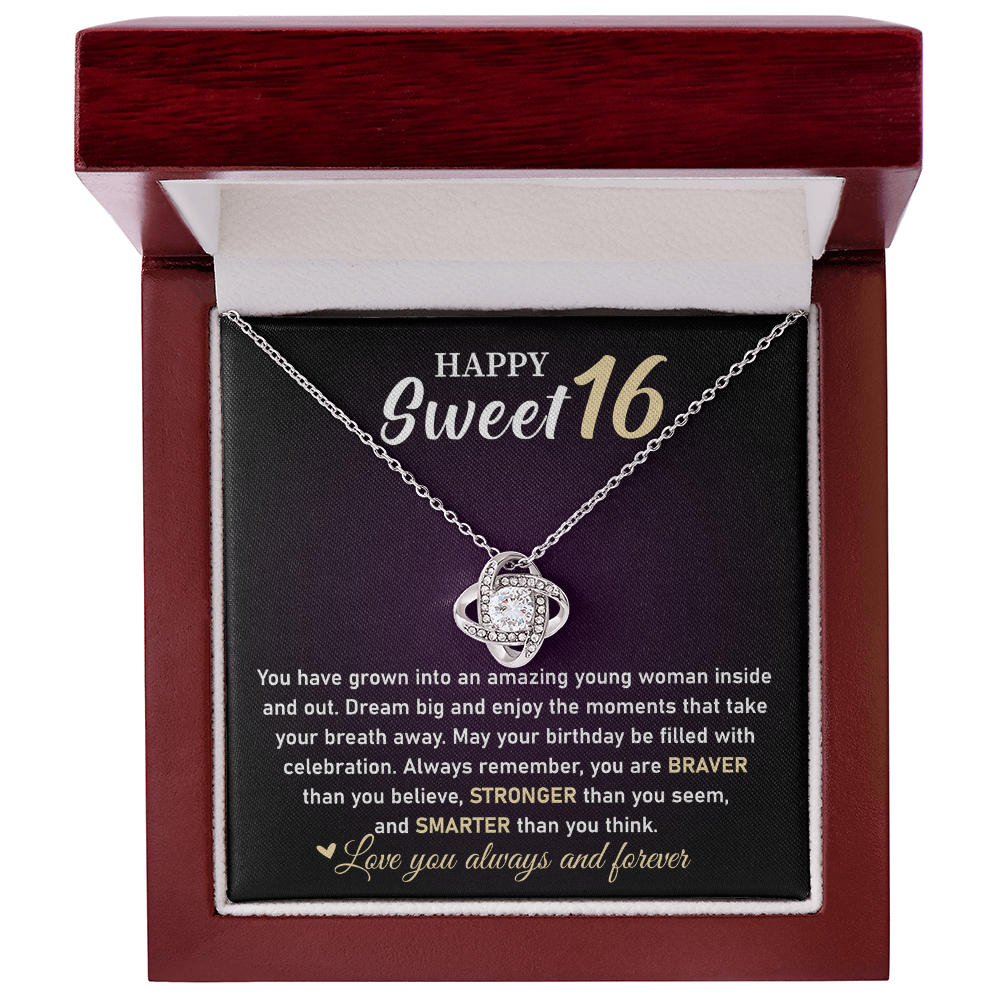 You Are Braver Than You Believe - Sweet 16th Birthday Necklace