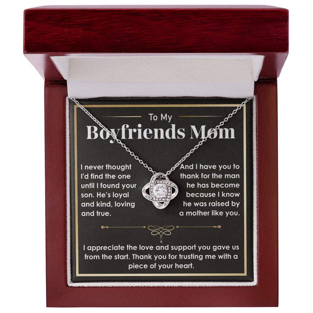 To My Boyfriend's Mom Necklace – Best Sentimental Gift for Boyfriend's Mom, Gifts for My Boyfriend's Mom