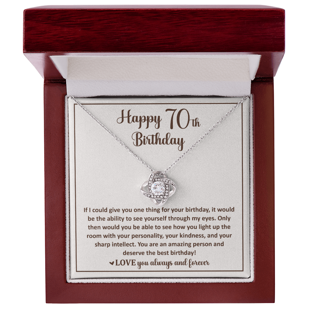 Happy 70th Birthday, Women Birthday Necklace With Elegant Box