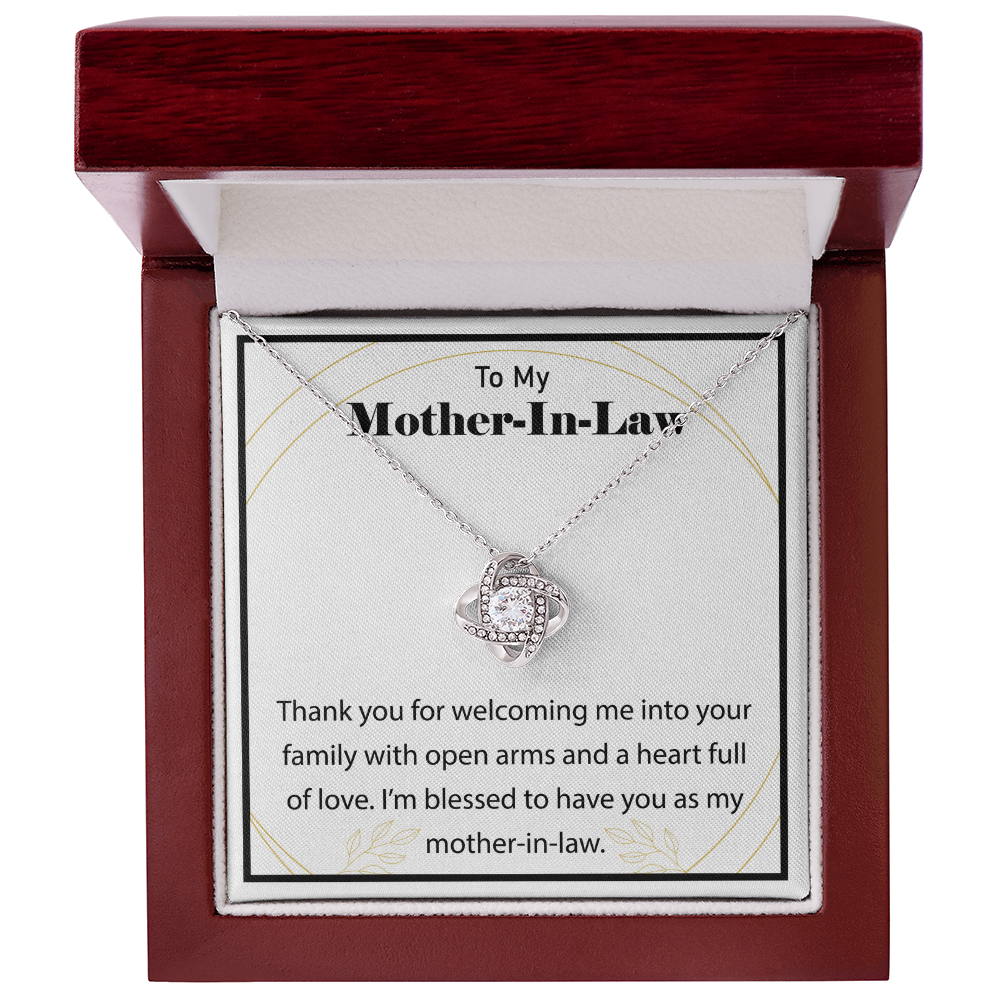 Elegant Love Knot Necklace for Mother-in-Law – A Heartfelt Gift to Show Love and Appreciation