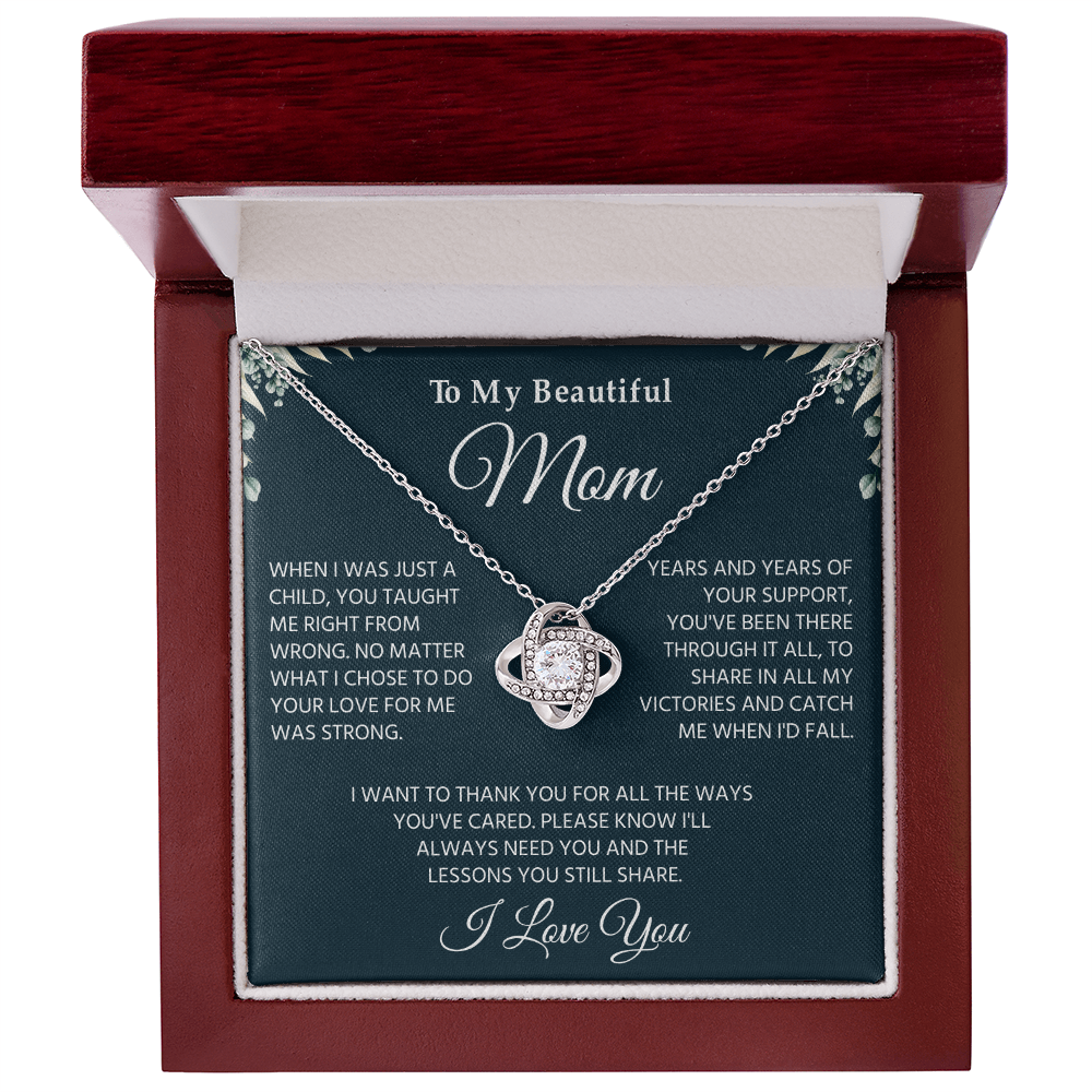 To My Mom I Know It's Not Easy for a Woman to Raise a Man - Necklace