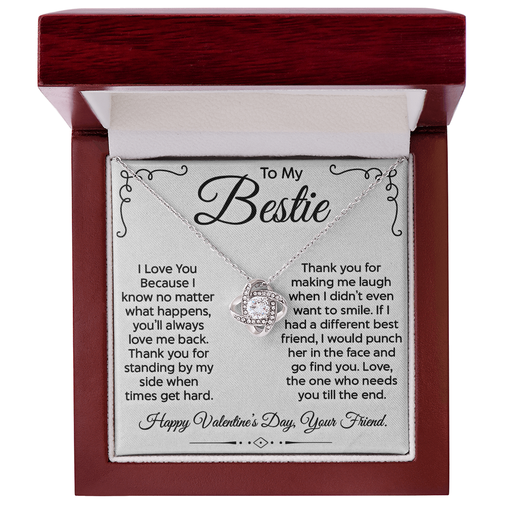 Love Knot Necklace – Thoughtful Friendship Gift for Best Friend on Valentine’s Day