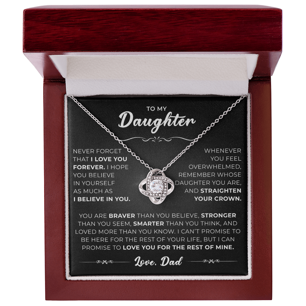 To My Amazing Daughter - the Most Beautiful Chapters of My Life - Love Knot Necklace