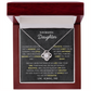 To My Daughter Necklace From Dad With Elegant Jewelry Box