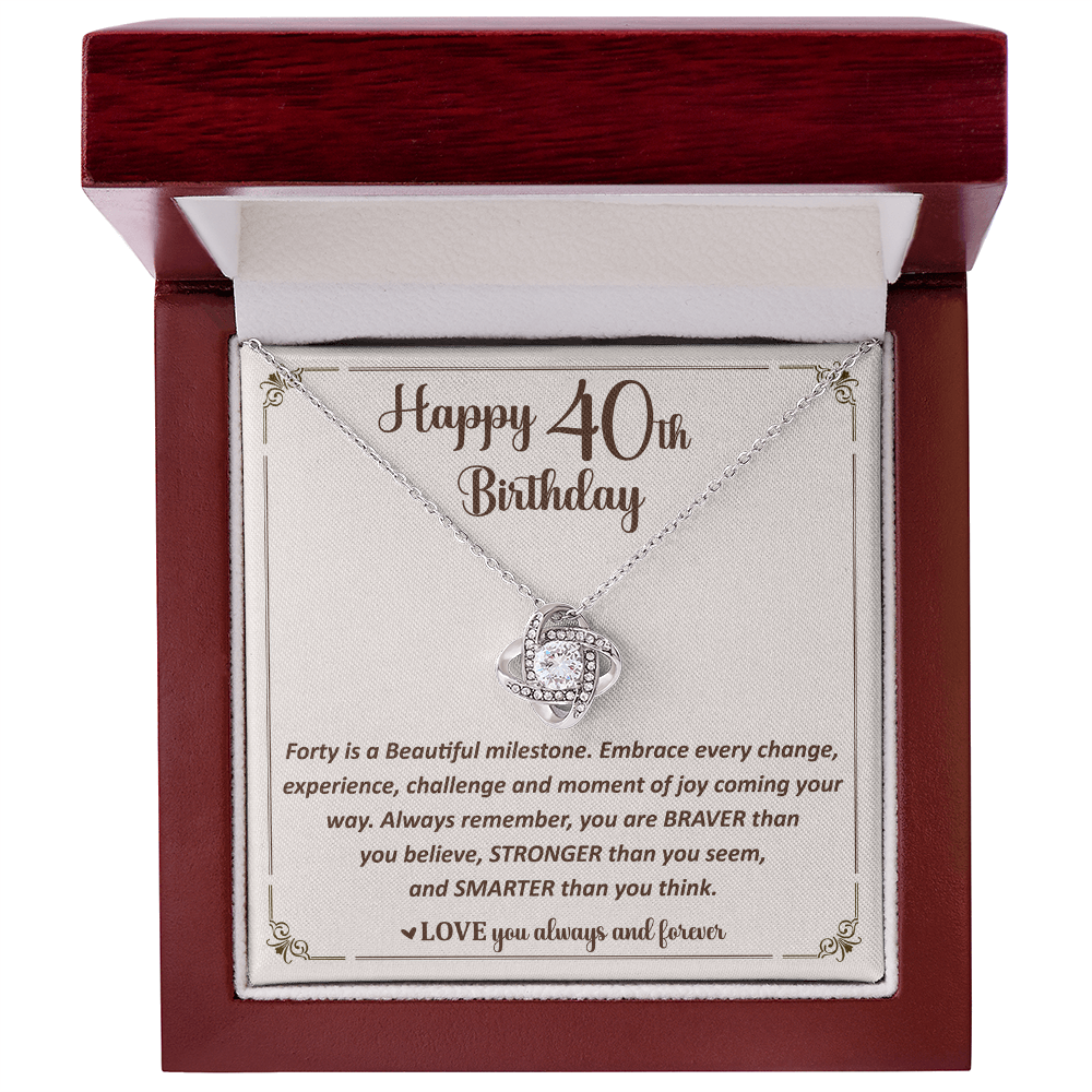 40th Birthday Gift for Her, Necklace for Four Amazing Decades