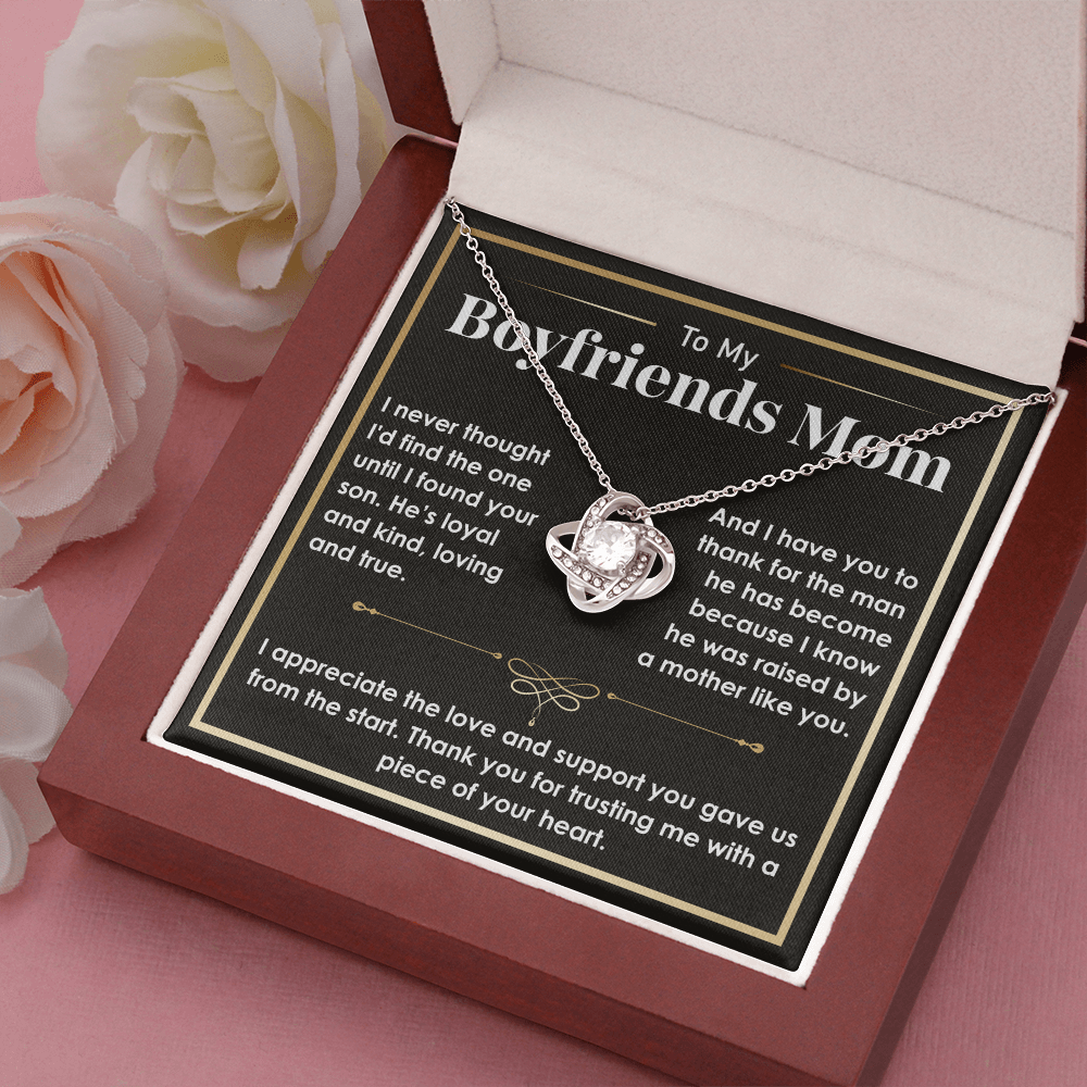 To My Boyfriend's Mom Necklace – Best Sentimental Gift for Boyfriend's Mom, Gifts for My Boyfriend's Mom