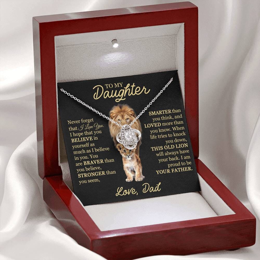 Beautiful Gift for Daughter from Dad "This Old Lion" Necklace