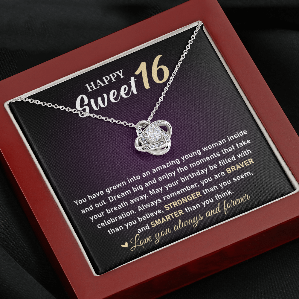 You Are Braver Than You Believe - Sweet 16th Birthday Necklace