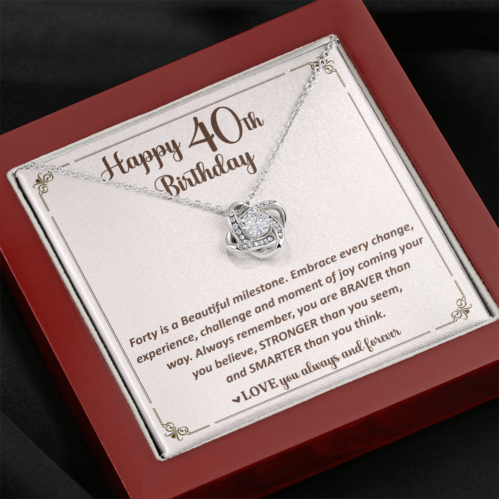 40th Birthday Gift for Her, Necklace for Four Amazing Decades