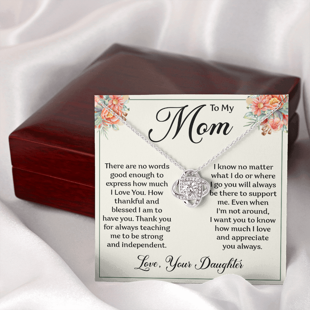 Love Knot Necklace – Heartfelt Gratitude Gift for the Best Mom Ever