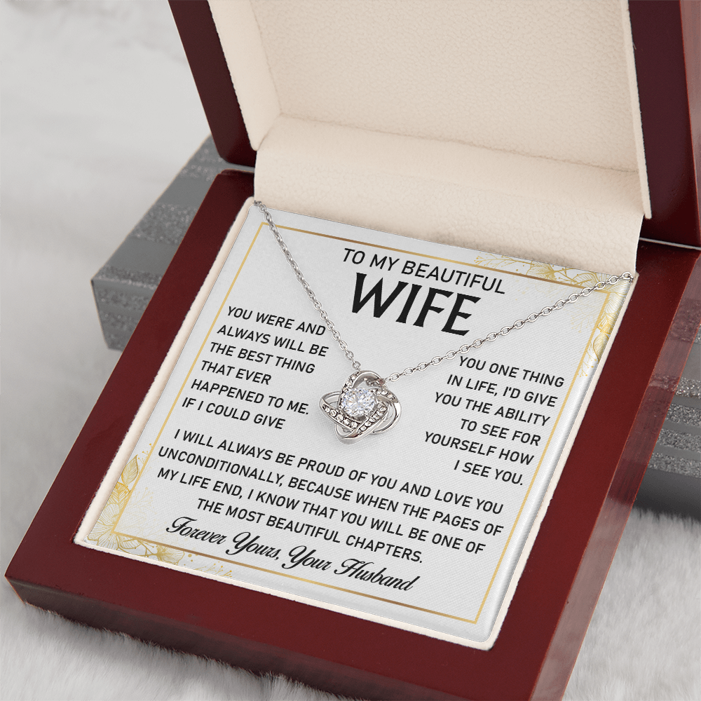 To My Beautiful Wife - I Married You Because I Can't Live Without You - Necklace