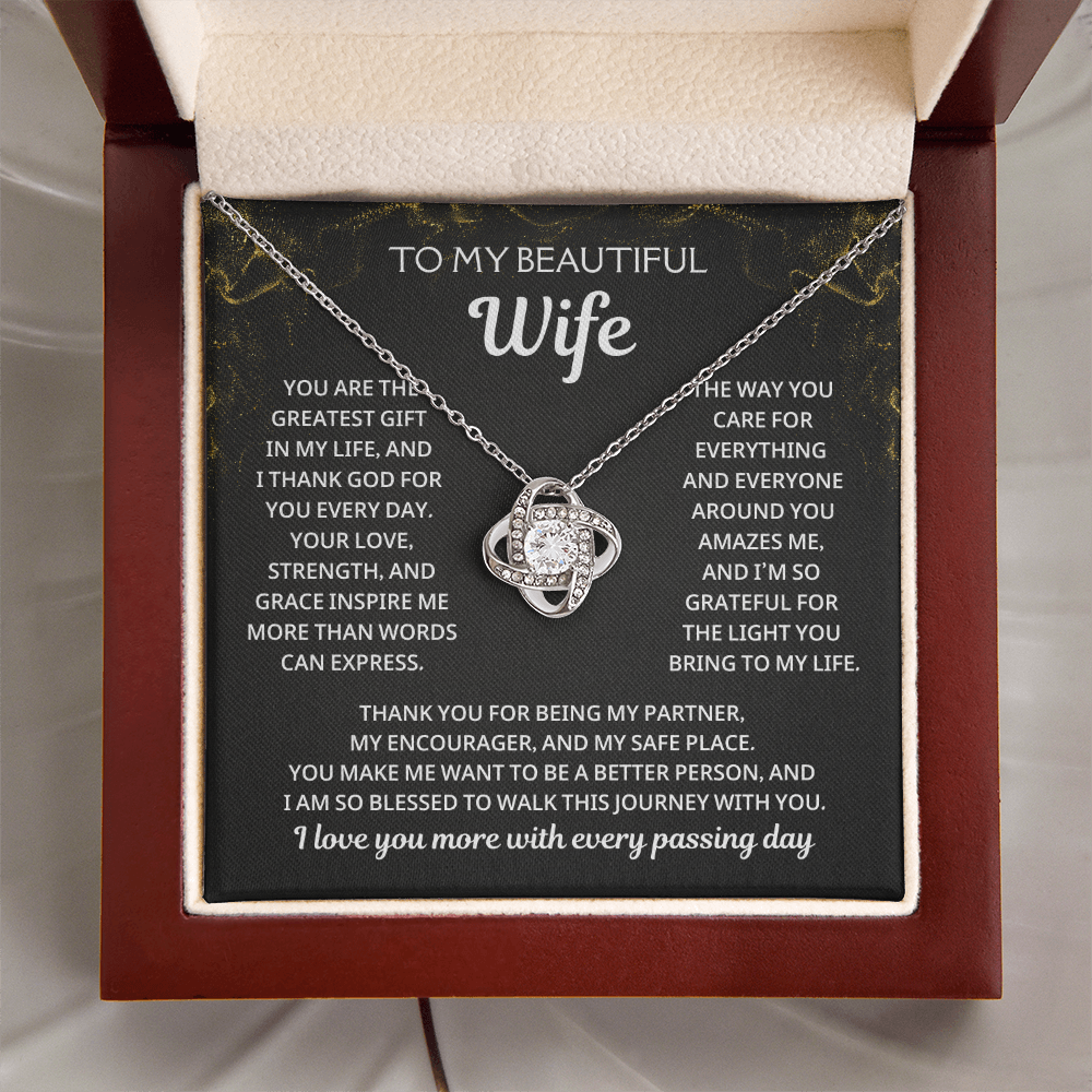 Christmas Gift for Beautiful Wife, Necklace for Wife From Husband