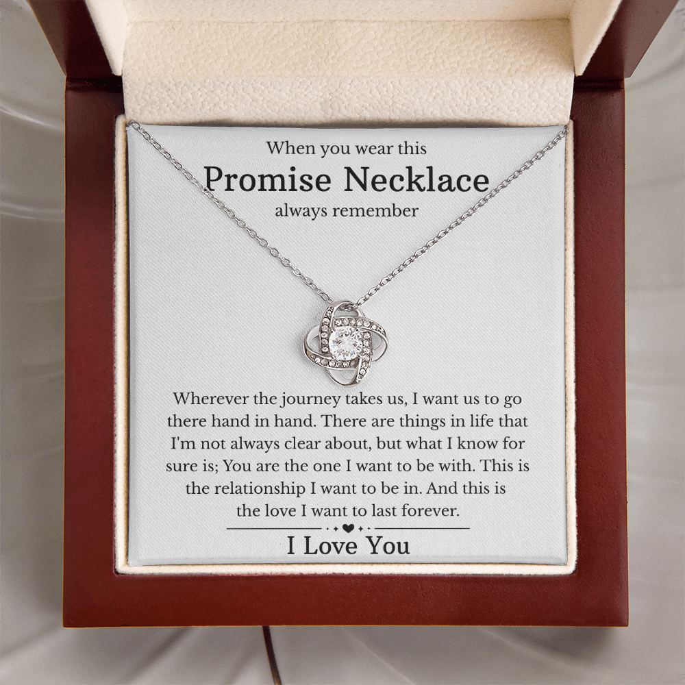 Promise Necklace for Her, Soulmate Girlfriend Wife Finacee