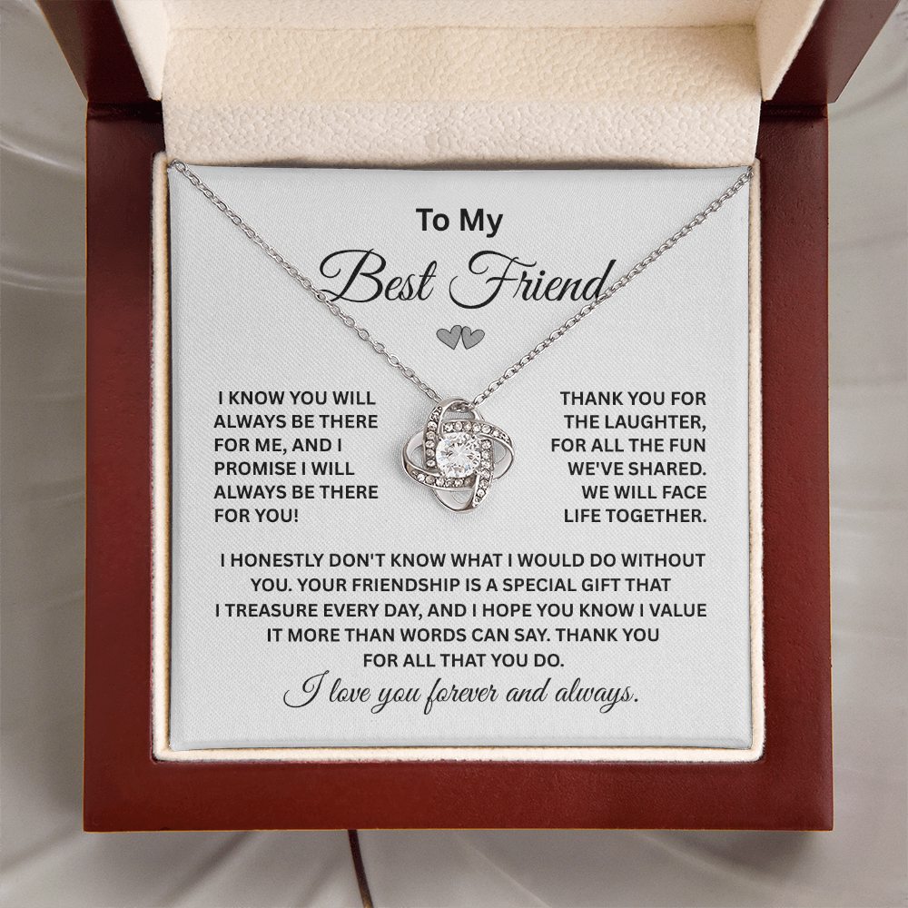 Best Friend Forever Necklace in Sterling Silver – Friendship Jewelry for Women