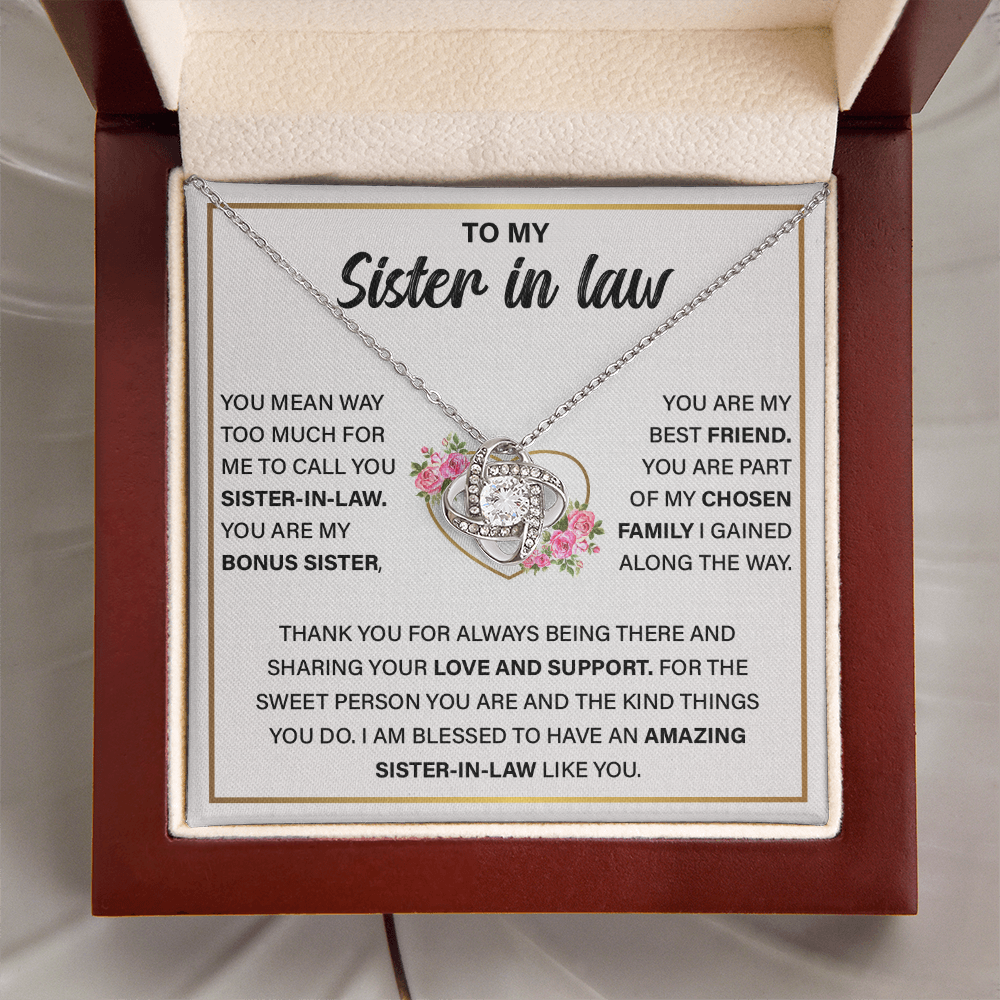 To My Sister-in-law - You Are My Best Friend - Love Knot Necklace