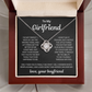 Valentine's Gifts for Girlfriend Necklace From Boyfriend Message Card & LED Box