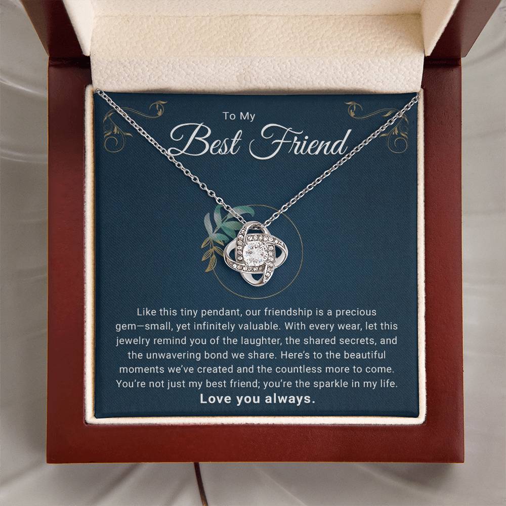 Best Friend Gift Necklace - Love Knot Jewelry for BFFs - A Meaningful Token of Friendship to Cherish Special Moments Together