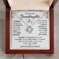 To My Beautiful Granddaughter Love Knot Necklace With Gift Box
