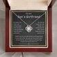 To My Son's Gf Necklace - Gifts for Mother's Day , Birthday, Graduation